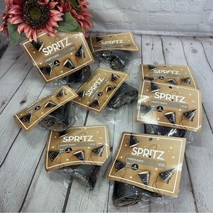 NWT Spritz Black Silver Party Hats Happy New year (undated) 4pc per pack 8pks